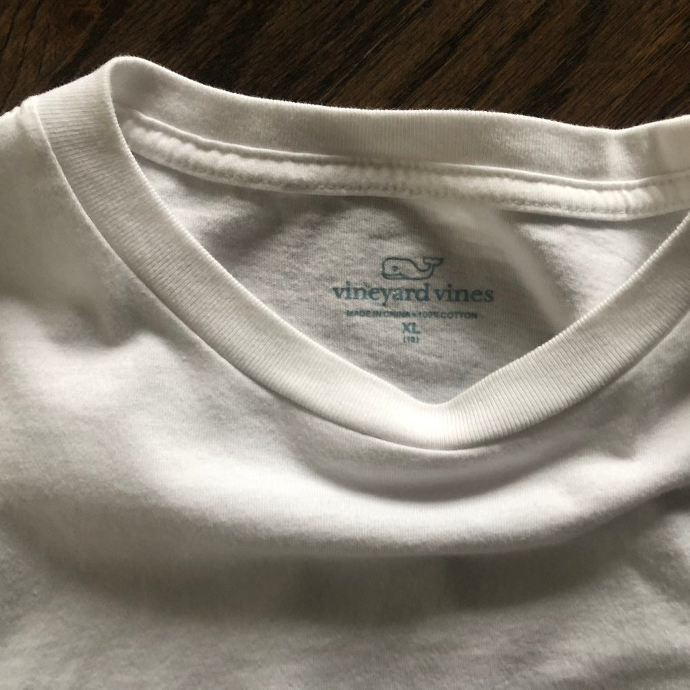 Boys White Vineyard Vines Classic L/S Tee Size XL - Picture 3 of 4